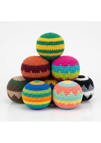 El Yapımı%100 Pamuk Hacky Sack - Ayak Topu - Gerginlik Giderici Eğlence Topu - Dayanıklı Ve Hafif Çok Renkli