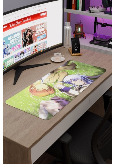Angel Beat S Anime V5 - 70x30 Xl Gaming Kauçuk Kaymaz Taban Mouse Pad Fare Altlığı