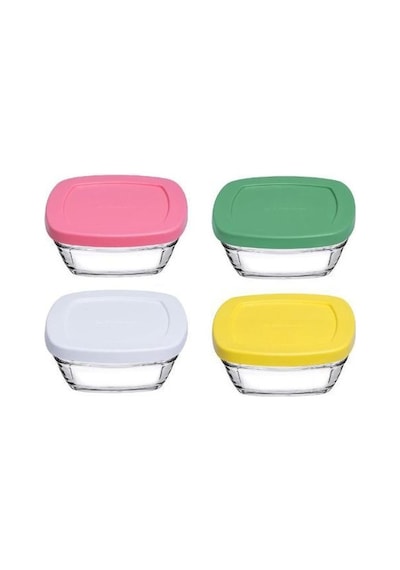 Paşabahçe Pudding 96840 Saklama Kabı Renkli 4'Lü 310 Cc