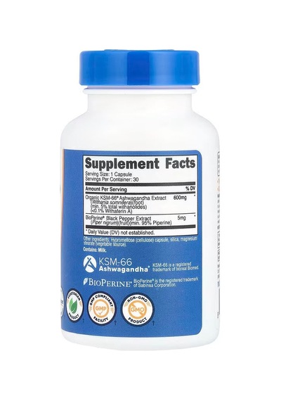 Nutricost Ksm66 Ashwa/gandha Root Extract 600 Mg 30 Capsules