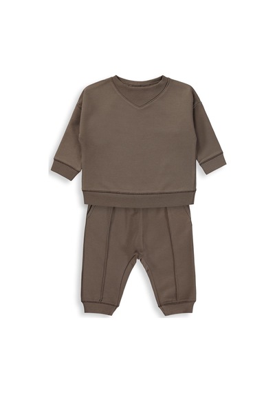 Civil Baby Basic 6-18 Ay Takım - Kahverengi Acı Kahverengi