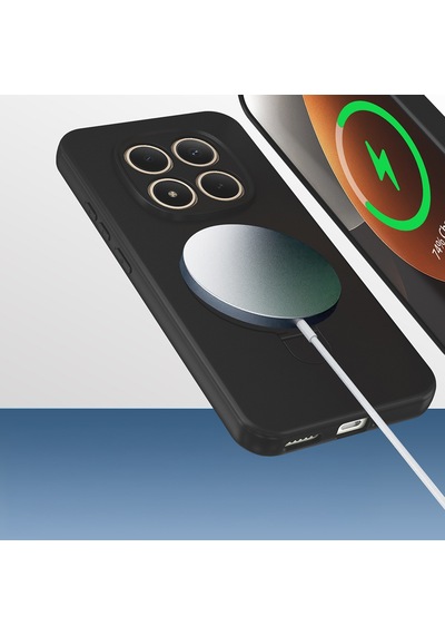 Maks Technology Redmi Note 15 Pro Kılıf M-safe Şarj Özellikli Standlı Mkst Samara Kapak - Pembe