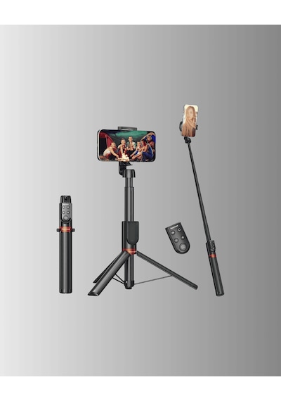 Tripodlu Telefon Tutucu, Canlı Yayın Ve Fotoğraf İçin