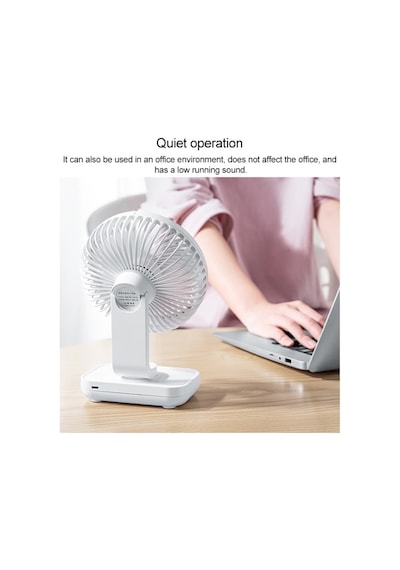 Cbtx D606 4w Usb Şarj Edilebilir Taşınabilir Dört Hızlı Ayarlanabilir Masaüstü Fanı Siyah