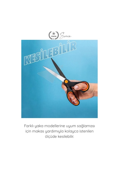 Yaka Yaka Düzleştirici Yapışkanlı Balin 20 Adet Şeffaf Gömlek Yaka Destek Bandı Tshirt Polo Tişört