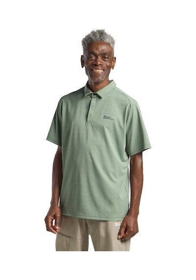 Jack Wolfskin Jack Wolfskın Erkek Delgamı Polo M Eucalyptus Polo T-shırt 1809801tr-133 Açık Yeşil