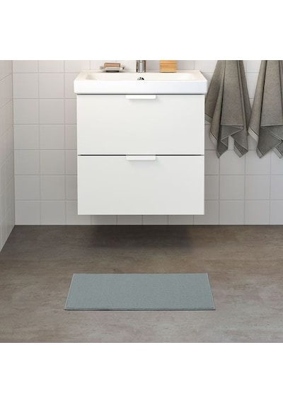 40x60 cm Banyo Paspası Gri MeridyenDukkan İnce 40x60 cm Banyo Pas Gri