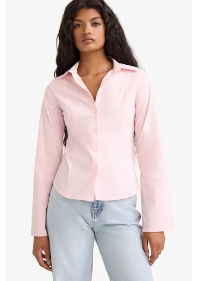 Defacto Pembe Kadın Gömlek F9434ax/pn648 Pembe