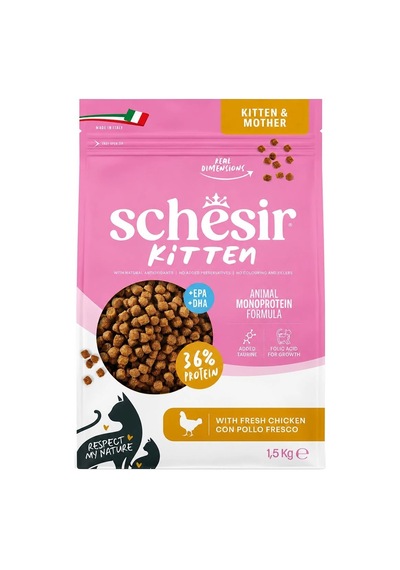 Schesir Monoprotein Tavuklu Yavru Kedi Maması 1,5 Kg