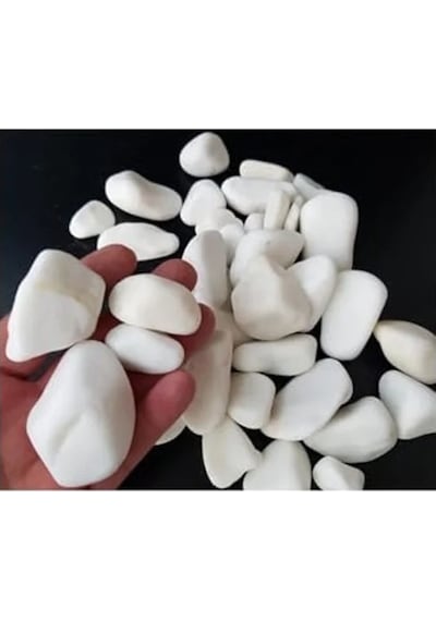 20 Kg Beyaz Dolomit Taş, 2-4 Cm Bahçe Ve Akvaryum İçin