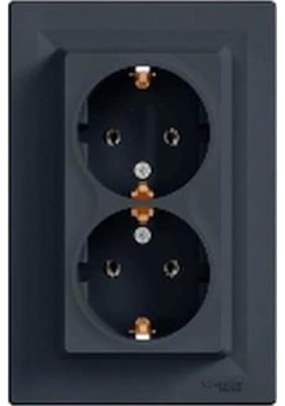 Schneider Electric EPH9900171 Asfora Ikili Topraklı Priz Antrasit