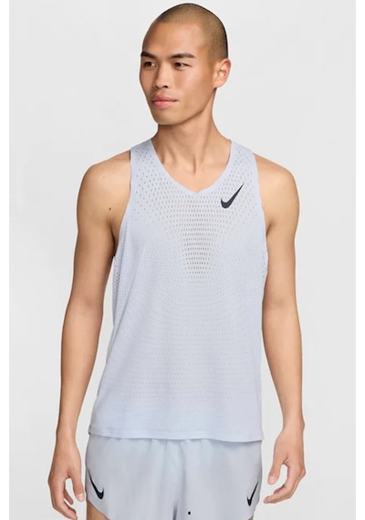 Nike Dri Fit Aeroswift Running Adv Singlet Tank Top Lazer Kesim Koşu Atleti Açık Mavi Açık Mavi