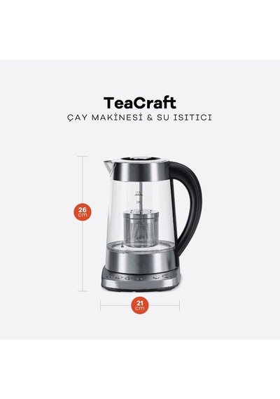 Wk-0816g Teacraft Çay Makinesi Ve Su Isıtıcı, Metalik