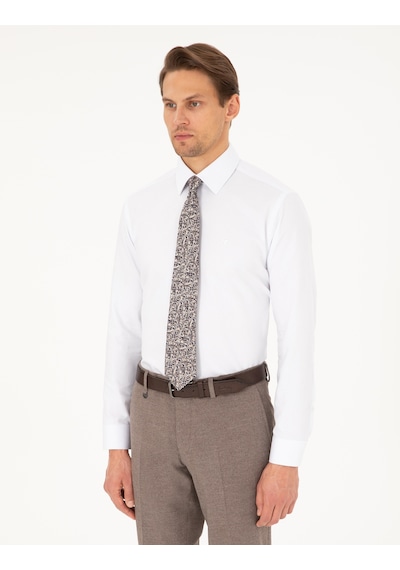 Pierre Cardin Erkek Beyaz Gömlek Desenli 50292309-vr013 Beyaz