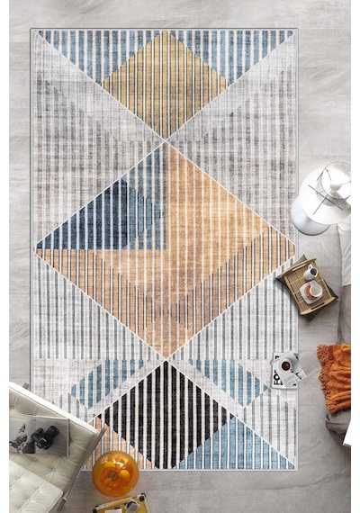 West Home Dijital Baskı Yıkanabilir Kaymaz Taban Mutfak Halısı Salon Halısı Ve Yolluk Wh 535 Multy