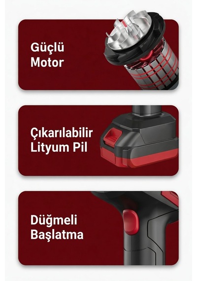 Araç Süpürgesi 20000pa Güçlü Emiş Kablosuz El Tipi Şarjlı Taşınabilir Mini Oto Ev Süpürgesi