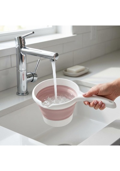 Katlanabilir Maşrapa, Katlanır Banyo Maşrapası, Akordiyon Koçero 27cmx17cmx4cm