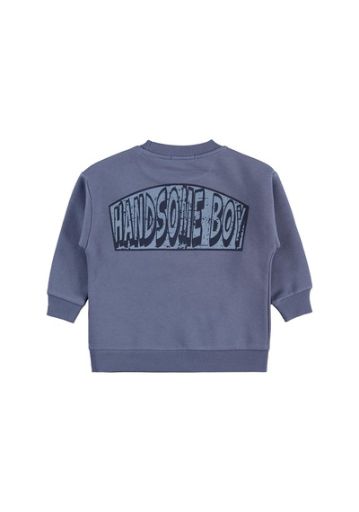 Civil Boys Hnadsome Baskılı 2-5 Yaş Sweatshirt - Mavi Koyu İndigo