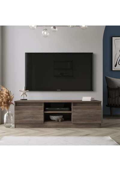 Cholet Tv Ünitesi Tv Sehpası 2 Kapaklı 120cm Kahve Cho1-cu Kahverengi