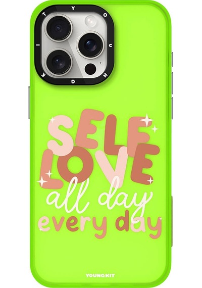 Apple Uyumlu iPhone 15 Pro Max Kılıf Bethany Green Tasarımlı Youngkit Sweet Language Kapak