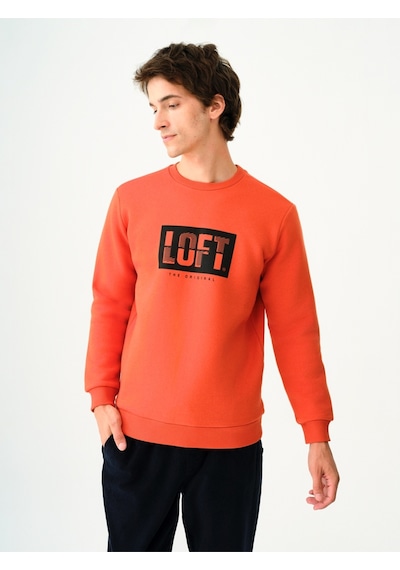 Erkek Sweat S-shırt Lf2038245 Turuncu