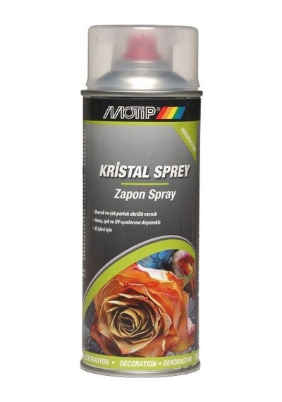Motip Çiçek Parlatma Kristal Hızlı Kuruyan Parlak Vernik Sprey 400ml