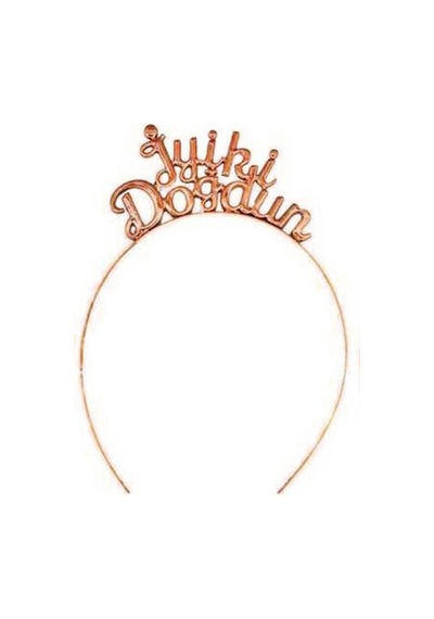 Benim Marifetlerim Rose Gold Metal iyi ki Doğdun Taç