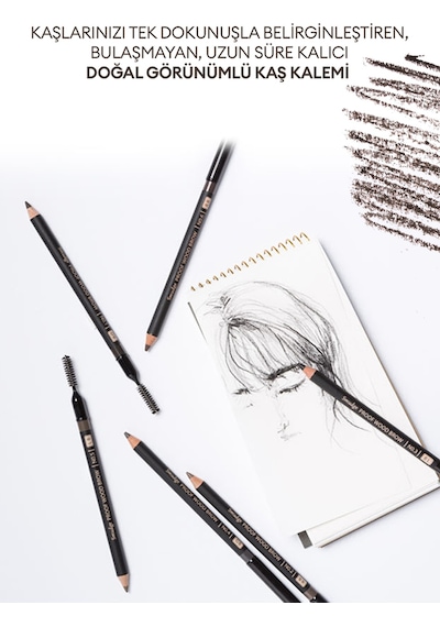 Missha Smudge Proof Wood Brow Bulaşmayan Kalıcı Doğal Kaş Kalemi Black
