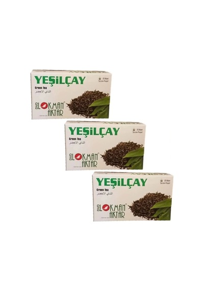 Yeşil Çay 20 'li Süzen Poşet Yeşilçay, 3 Adet Lokman Aktar