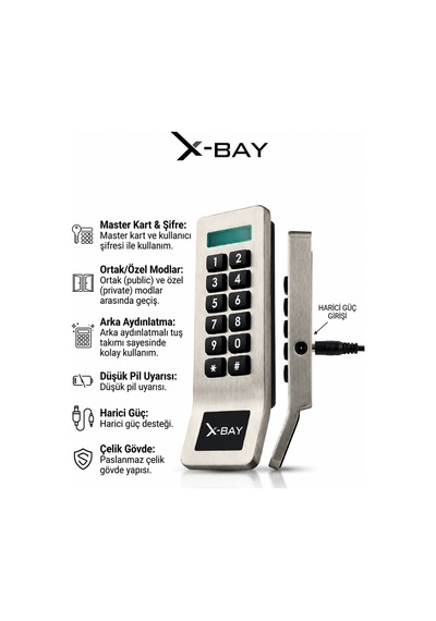 X-bay Elektronik Kabin Kilidi