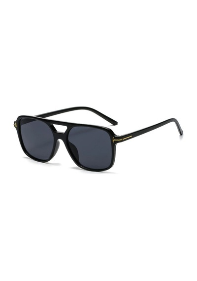 Renkli Cam Uv400 Filtre Korumalı Unisex Güneş Gözlüğü Siyah