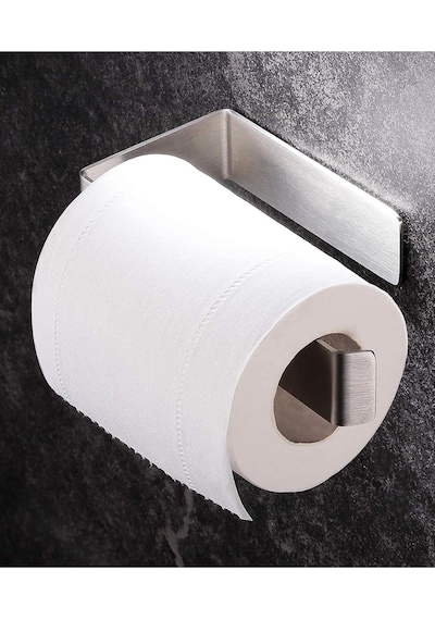 Deltahome Paslanmaz Çelik Set Yapışkanlı Tuvalet Kağıtlığı Ve 2 Adet Banyo Askısı - Anında Kolay Montaj Diğer