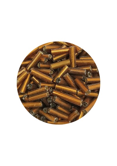 Uzun Boru Kesme Boncuk Çap 2mm Uzunluk 10 Mm - 20 Gram - Koyu Altın - Bnc226