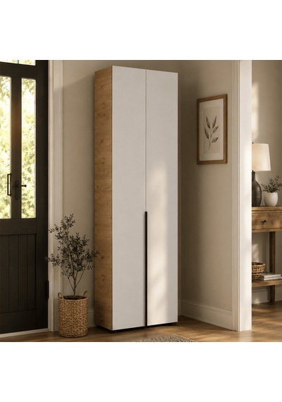 Porto 10 Bölmeli Vestiyer - Florida Meşe/vizon 72x210x34 Cm