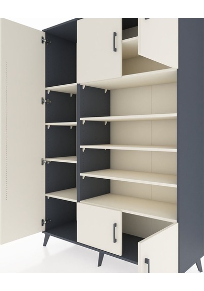 Hyperion Dolap 10 Raflı 5 Kapaklı 132x44x195 Antrasit-aytaşı/... Antrasit Hyperion Dolap 10 Raflı 5 Kapaklı 132x44x195 Antrasit-aytaşı/... Antrasit