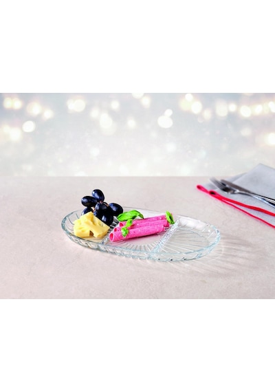 Ayrex Paşabahçe Elegant Bölmeli Oval Tabak 163x278 Mm 000-seffaf 1 Ofset Hediyelik Kutu 6 Paşabahce Diğer