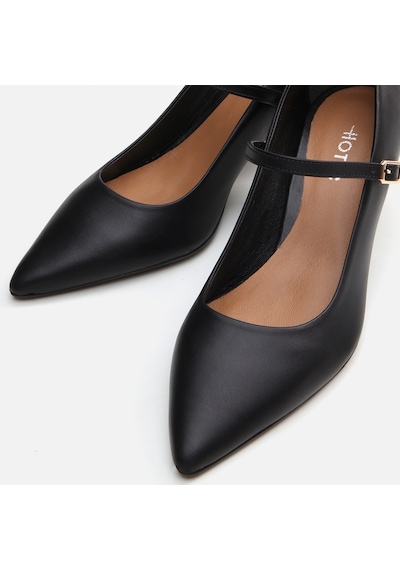 Hotiç Mary Jane Hakiki Deri Siyah Kadın Stiletto 01ayh290860a100 Siyah
