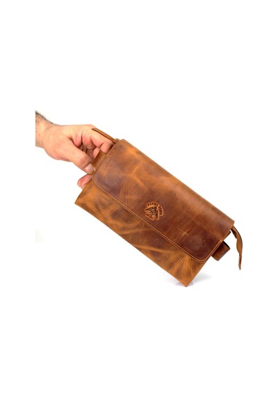 Alphaclub Bag Erkek Kahverengi Hakiki Deri El Ve Portföy Çantası