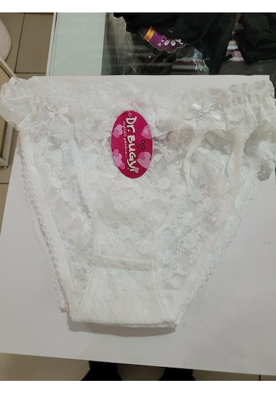Bugy Dantel Detay Kadın Slip Külot V61 Beyaz