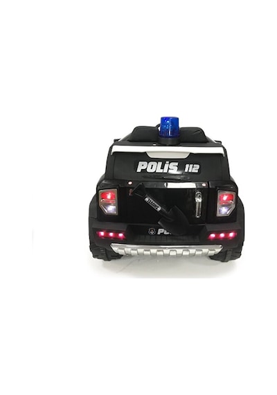 Özgüner Oyuncak Akülü Polis Arabası Uzaktan Kumandalı 12 Volt Iznık Gt Deri Koltuk Beyaz - Siyah
