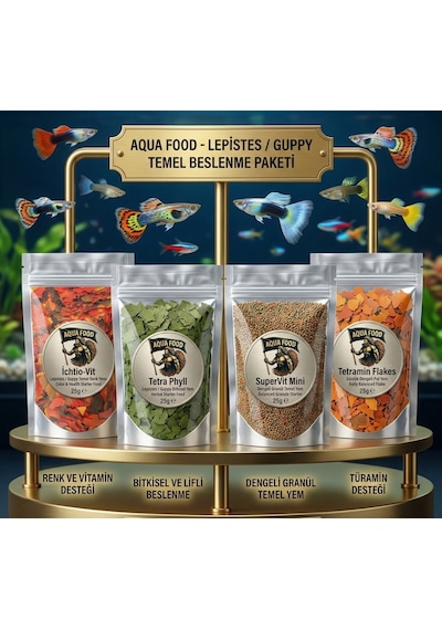 Aqua Food Lepistes Başlangıç Yem Paketi 4x25gr