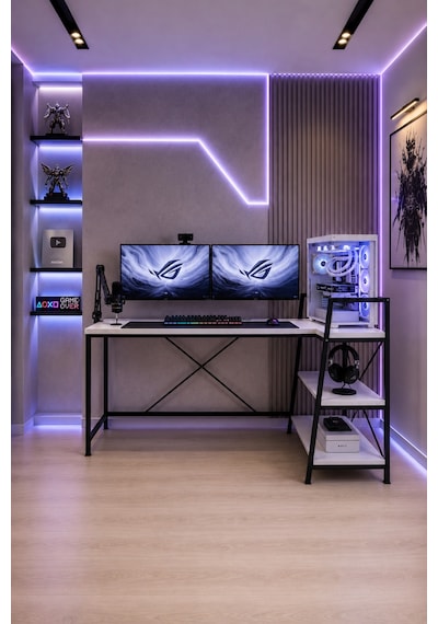 Oyuncu Masası + Oyuncu Koltuğu Takımı, L Masa Ve Ledli Sandalye Seti, Raflı Masa, Gaming Masası, Gaming Sandalyesi-4 Diğer Oyuncu Masası + Oyuncu Koltuğu Takımı, L Masa Ve Ledli Sandalye Seti, Raflı Masa, Gaming Masası, Gaming Sandalyesi-4 Diğer
