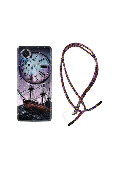 Huawei Nova 9 Kılıf Rasta Boyun Askılı Time 1749