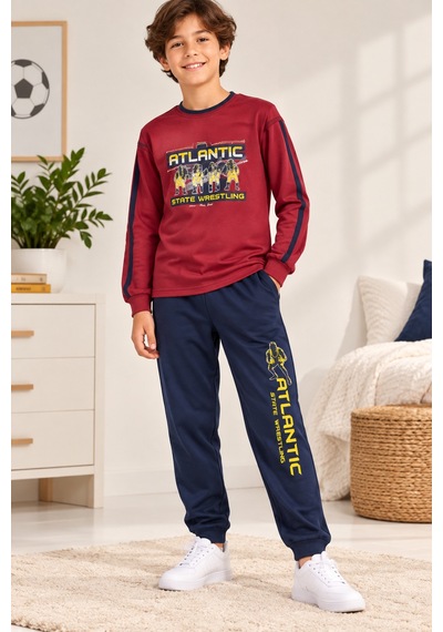 Uğur Bebe Çocuk Bordo Pijama Takımı %100 Pamuk Uzun Kollu Bisiklet Yaka Baskılı Lacivert Alt Rahat Ve Şık Pijama Takımı Bordo Bordo Uğur Bebe Çocuk Bordo Pijama Takımı %100 Pamuk Uzun Kollu Bisiklet Yaka Baskılı Lacivert Alt Rahat Ve Şık Pijama Takımı Bordo Bordo