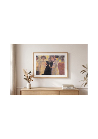 Klimt Piyanoda Schubert I Çerçevesiz Poster 30x42 Cm A3 Tablo Art Nouveau Duvar Dekoru