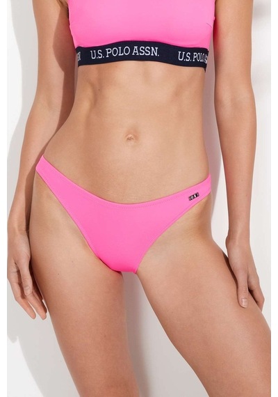 U.S. Polo Assn. Kadın Pembe İnce Kenar Bikini Alt 21510