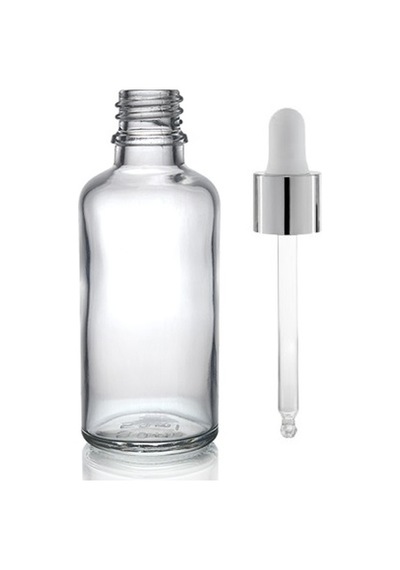 30ml Şeffaf Cam Damlalıklı, 12 Adet, Gümüş Kapak Beyaz Emzik, Ecza Şişesi, Damlalıklı Şişe, Propolis Şişesi, Damlatmalı Şişe, Saç Serum Şişesi, Ecza Şişesi