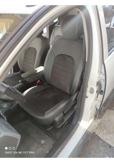 Dacia Duster 2018 2021 Arası Uyumlu Arka Sırt 2+1 Siyah Taytüyü Siyah Deri Karışımı Siyah Ip