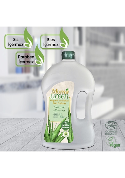 Mom's Green Doğal Sertifikalı Aloe Veralı Sıvı Sabun 1500 ML