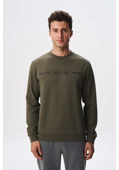 AR-MA Arma Erkek Slim Fit Su Geçirmeyen Scuba Kumaş İnterlok Bisiklet Yaka Sweatshirt K28124988801 Haki AR-MA Arma Erkek Slim Fit Su Geçirmeyen Scuba Kumaş İnterlok Bisiklet Yaka Sweatshirt K28124988801 Haki